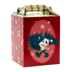 Disney Store Petite Boîte Cadeau Mickey Et Ses Amis Avec Anse, Collection Walt's Holiday Lodge