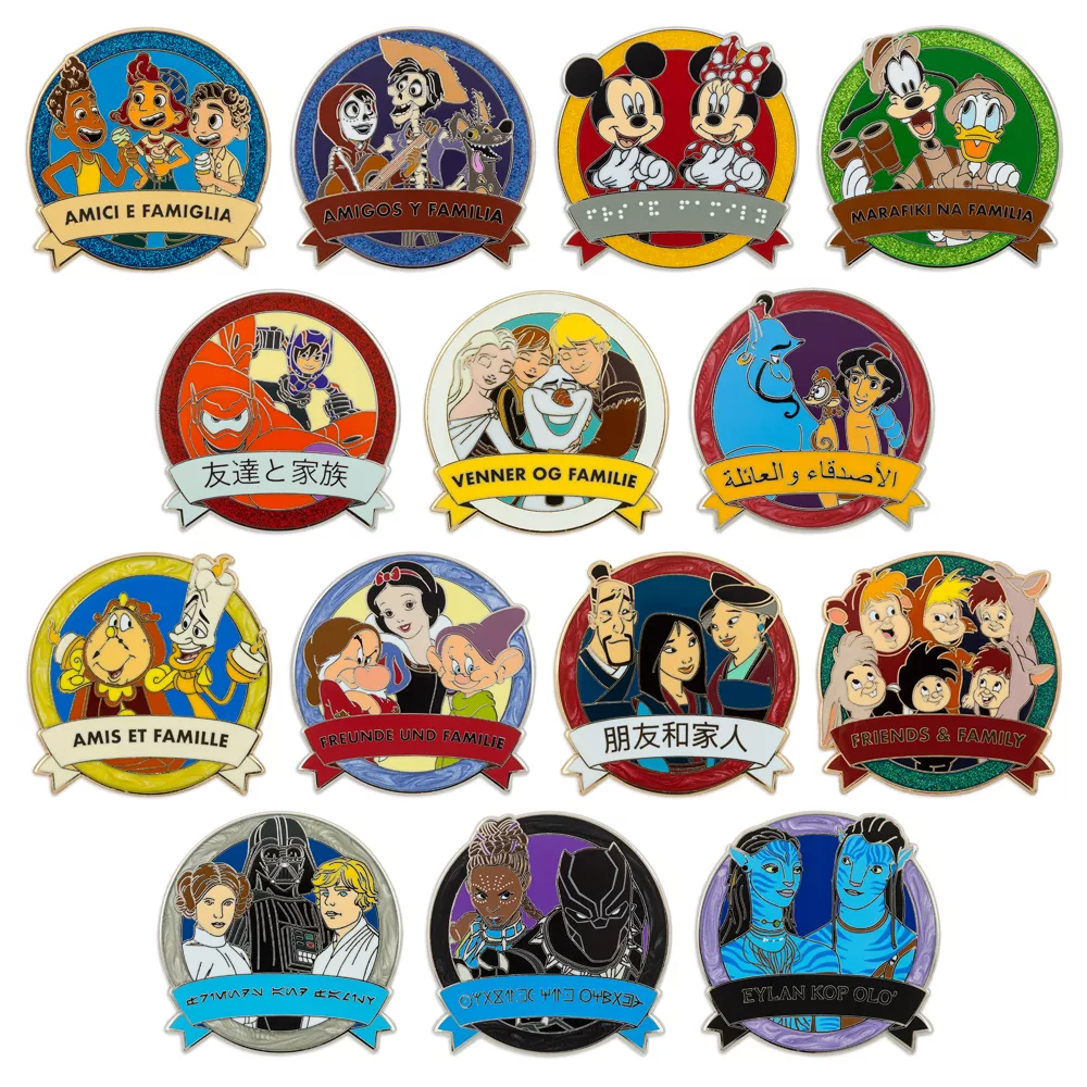 Disney One Family Ensemble De Pin's Mystère "Friends And Family" Multilingue 1 Disney One Family Ensemble De Pin's Mystère "Friends And Family" Multilingue